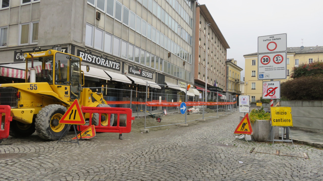 I lavori in via Ribitel, ad Aosta