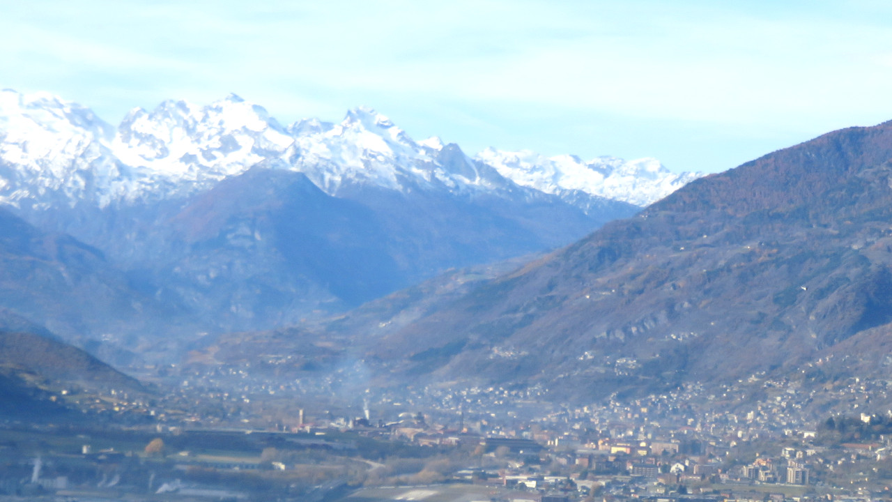 Aosta vista dall'alto