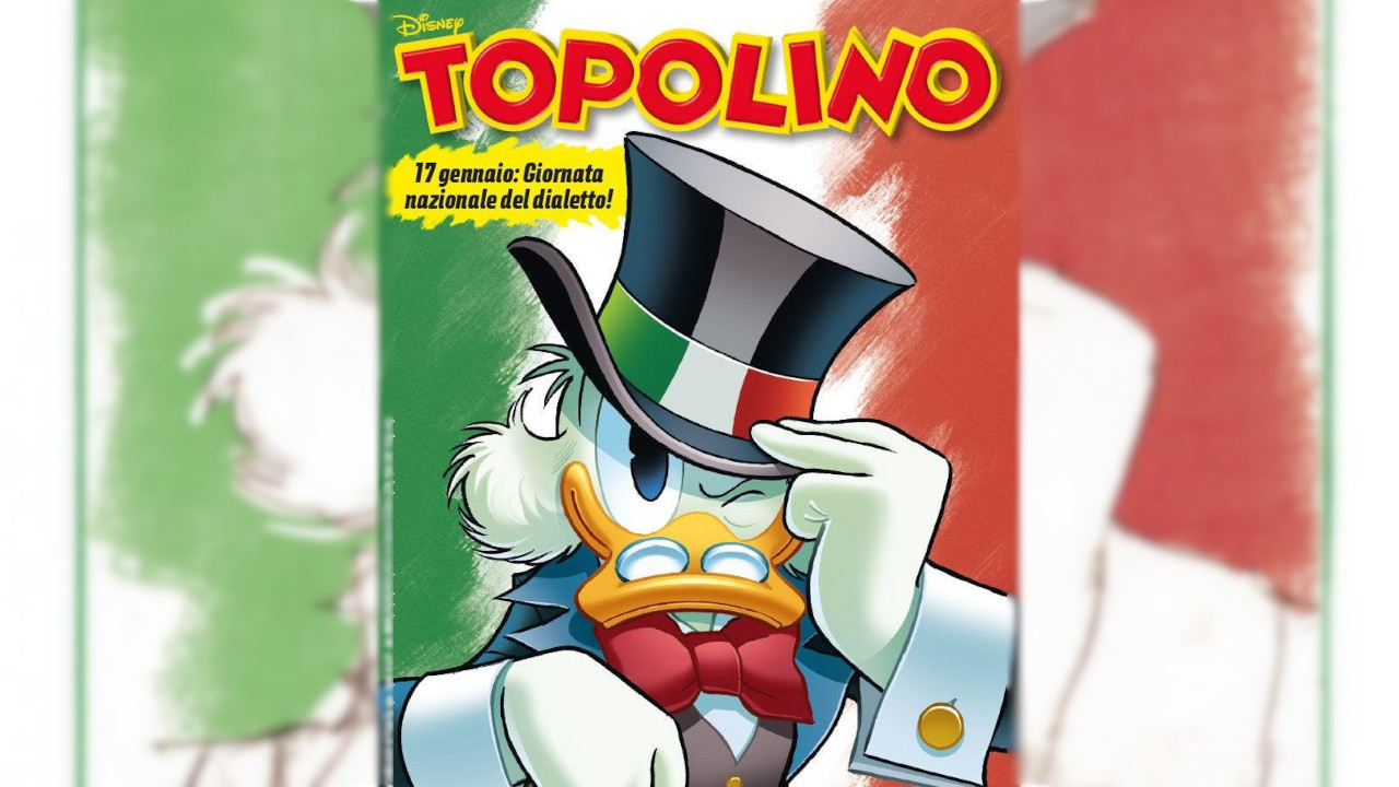 La copertina del primo numero di Topolino dedicato ai dialetti italiani