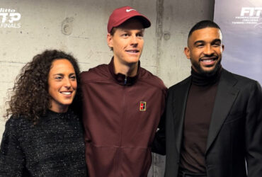 Federica Brignone alle ATP Finals di Torino con Jannik Sinner e Glaison Bremer
