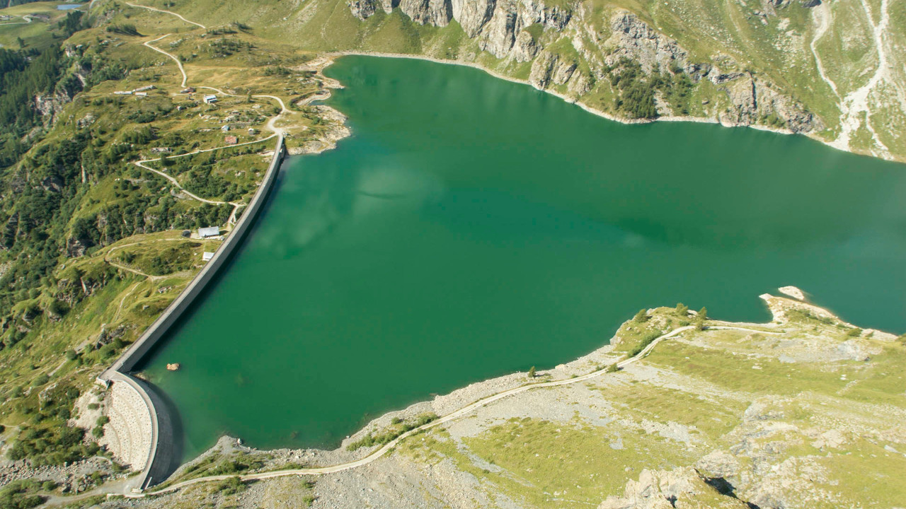 La diga di Cignana nella Valtournenche