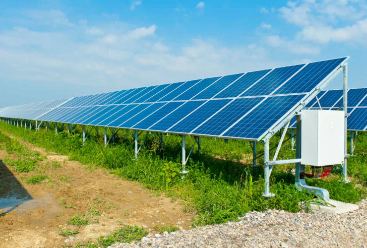 Uno scorcio dell'impianto fotovoltaico 'Alessandria sud' di CVA