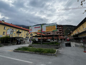 La zona interessata dai lavori del 'Pinqua' nel quartiere Cogne di Aosta