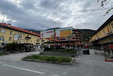 La zona interessata dai lavori del 'Pinqua' nel quartiere Cogne di Aosta