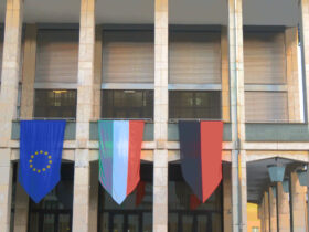 L'Aula del Consiglio Valle vista dall'esterno