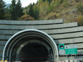 L'ingresso del lato italiano del Traforo del Monte Bianco