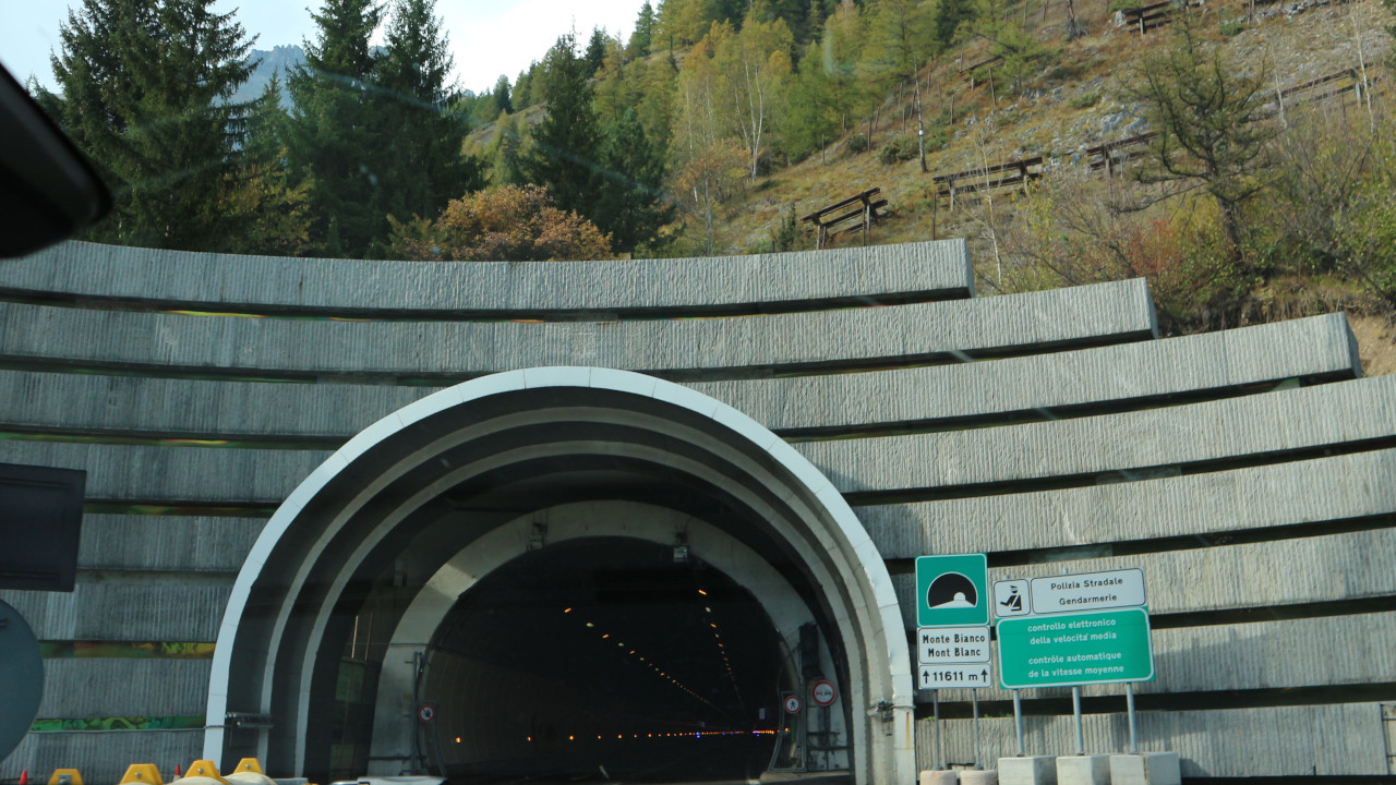 L'ingresso del lato italiano del Traforo del Monte Bianco