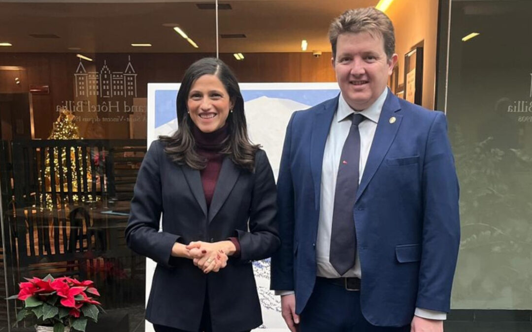 Incontro a Saint Vincent tra Erik Lavevaz e la ministra francese della francofonia Éléonore Caroit