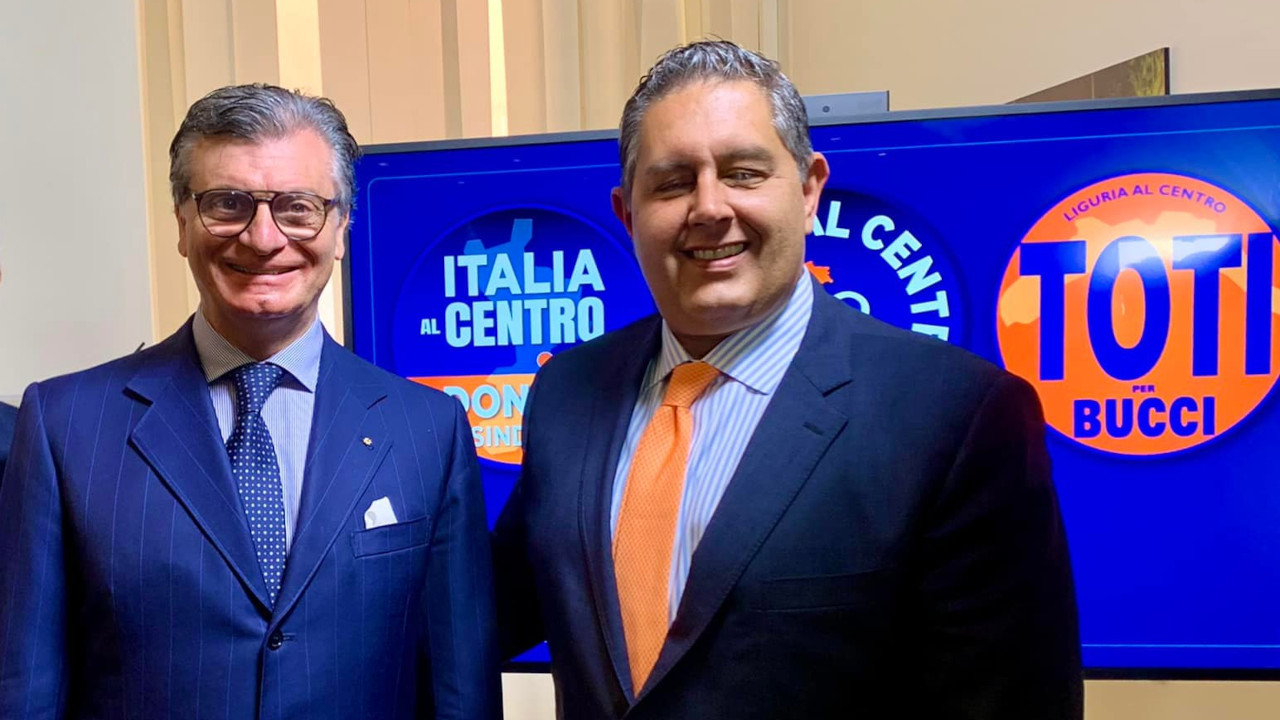 Orlando Navarra con Giovanni Toti, nel 2022