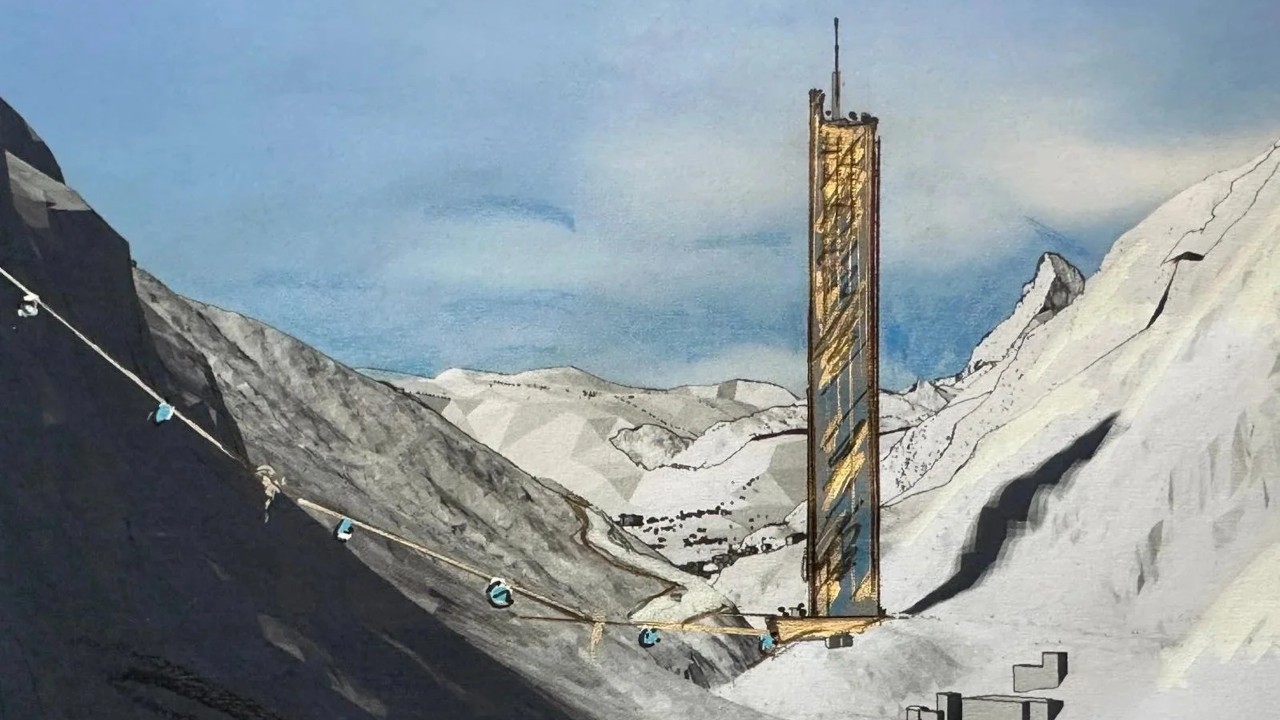 20251209_zermatt_lina_peak_disegno Un disegno di presentazione del progetto Lina Peak a Zermatt