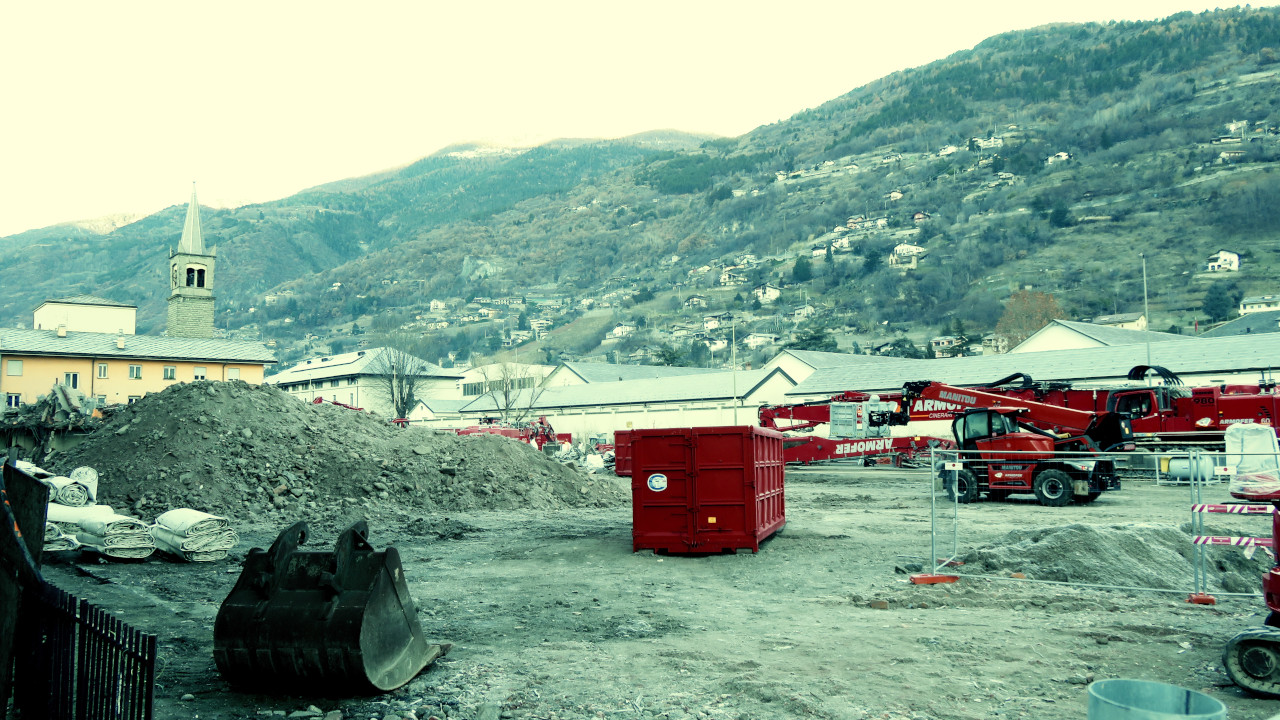 Il cantiere di demolizione a dicembre 2025