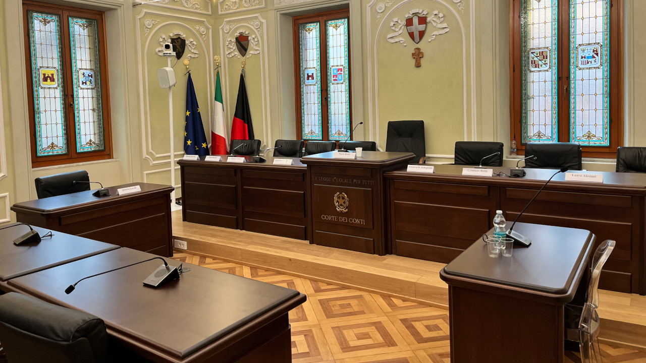 La nuova aula di udienza della Corte dei conti di Aosta