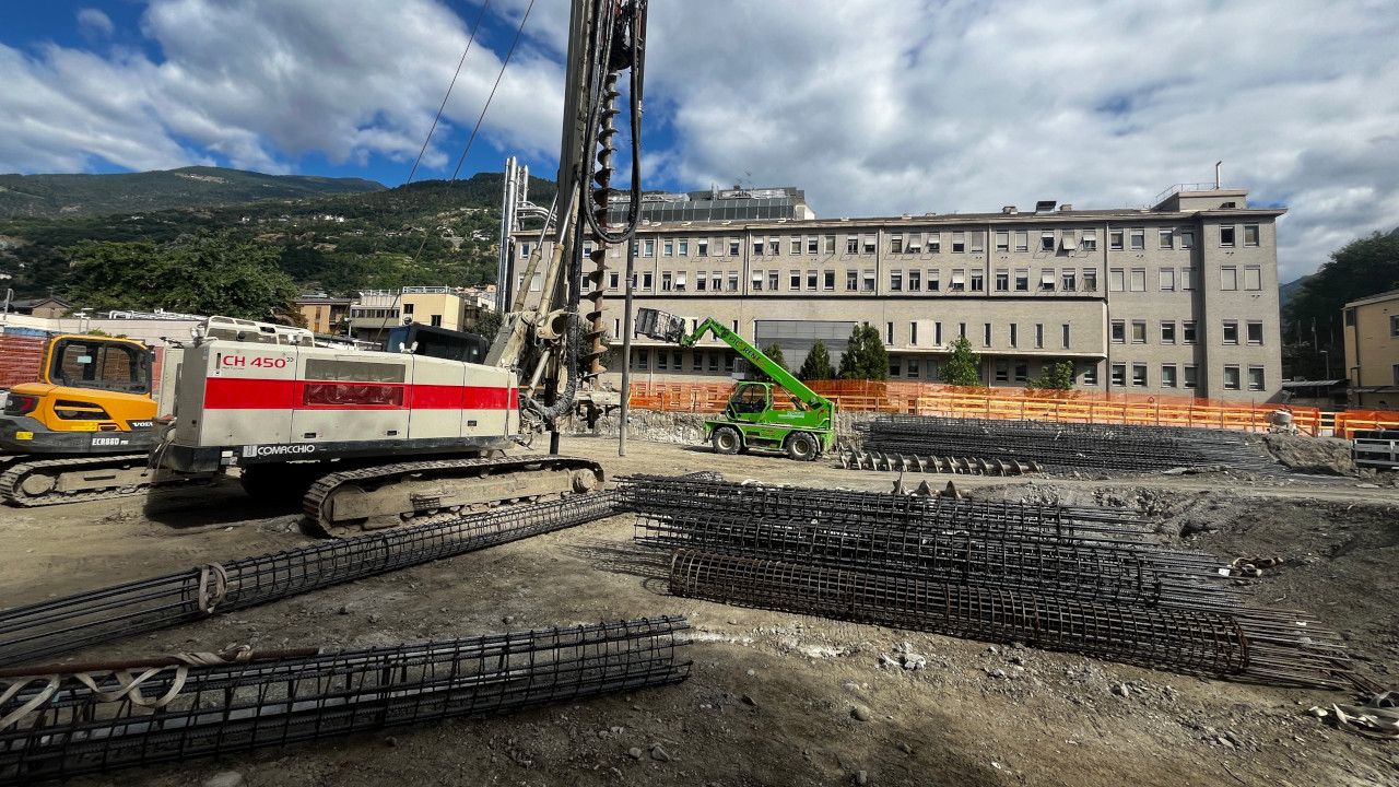 La prima fase dei lavori di realizzazione delle centrali energetiche del nuovo 'Parini'