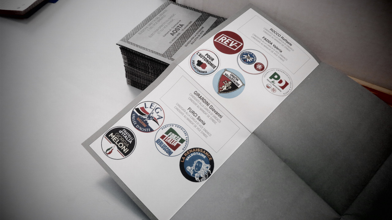 RESPINTO IL RICORSO DI GIOVANNI GIRARDINI: RAFFAELE ROCCO E VALERIA FADDA RESTANO ALLA GUIDA DI AOSTA 1 La scheda del ballottaggio di Aosta dello scorso 12 ottobre 2025