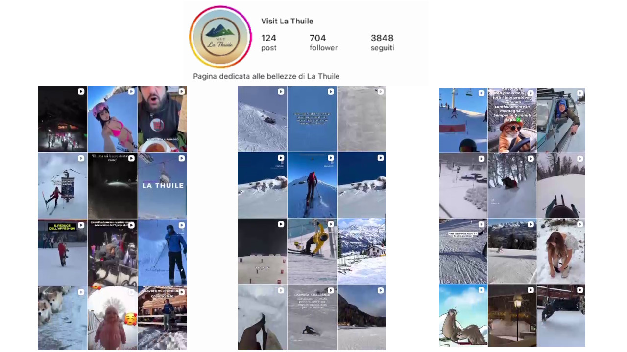 HOMEPAGE 1 Il vecchio profilo Instagram 'visit_lathuile'