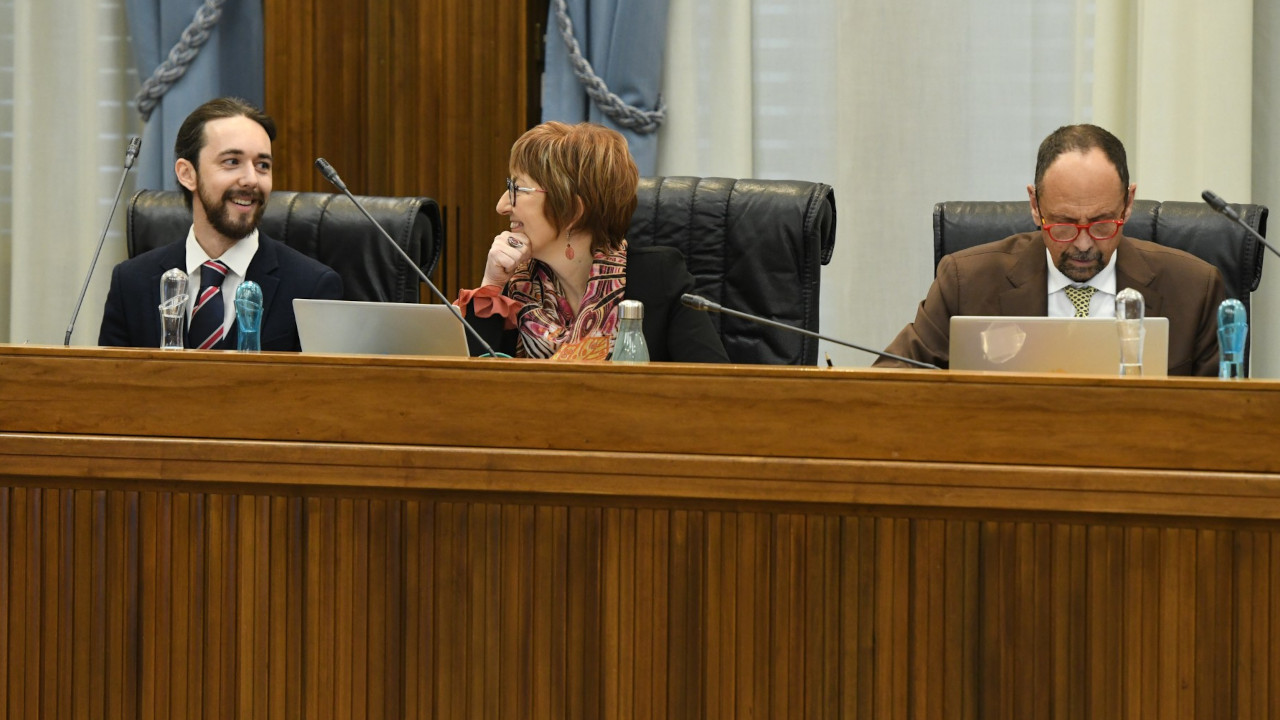 Il nuovo gruppo di AVS - Rete Civica VdA in Consiglio Valle: Andrea Campotaro, Chiara Minelli ed Eugenio Torrione