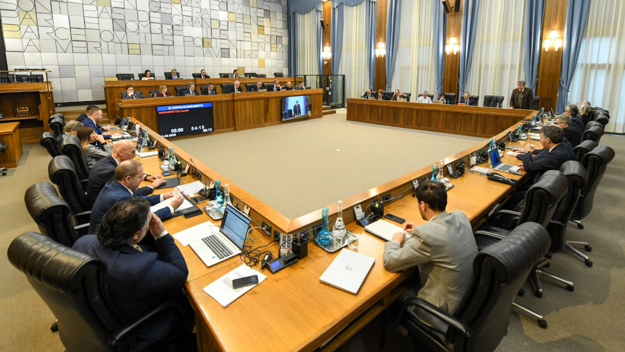 L'aula del Consiglio Valle durante il dibattito sulla convalida dell'elezione di Andrea Campotaro
