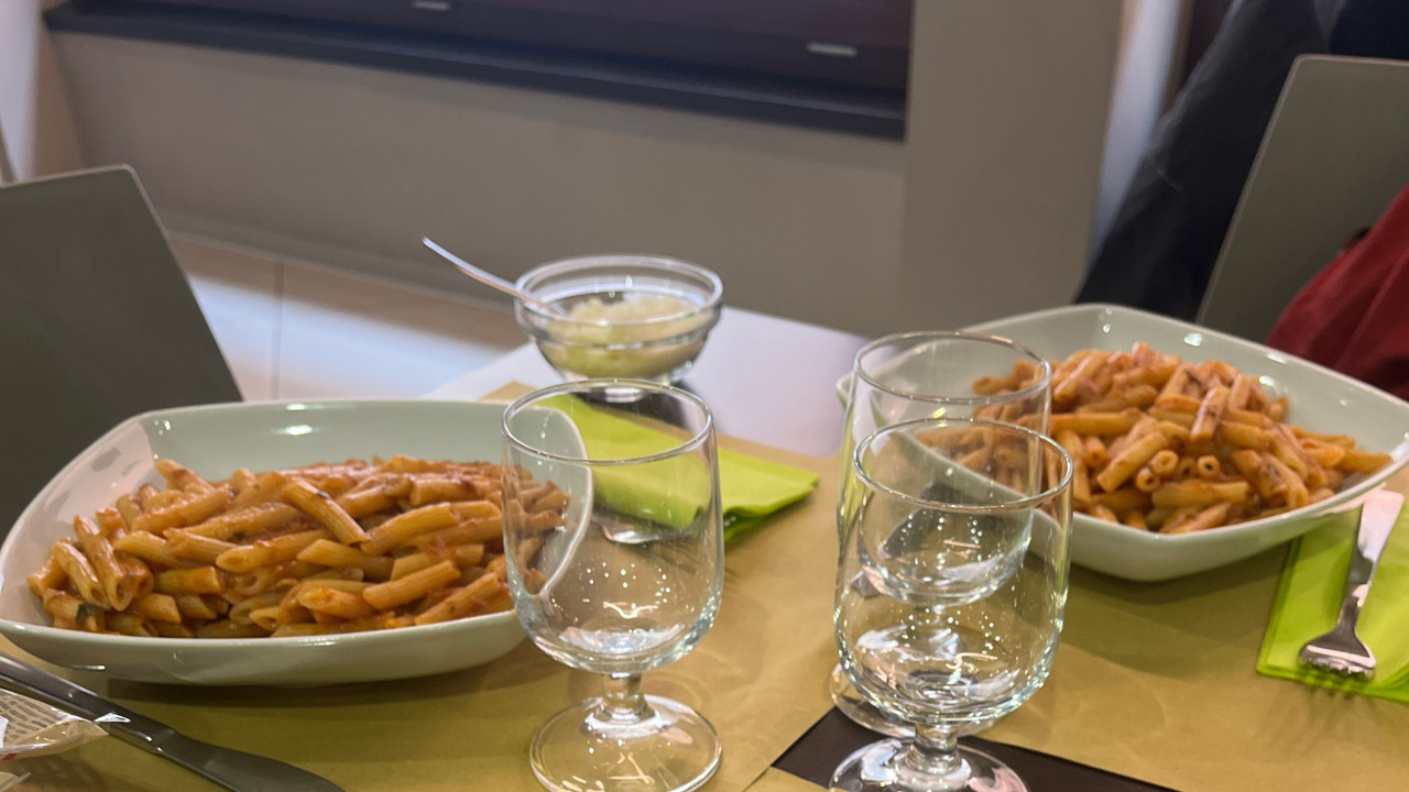 Due primi in un ristorante ad Aosta