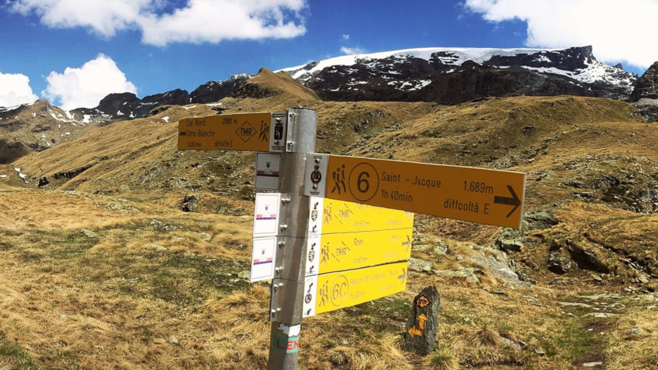 HOMEPAGE 1 I cartelli delle escursioni nella zona di Cime bianche