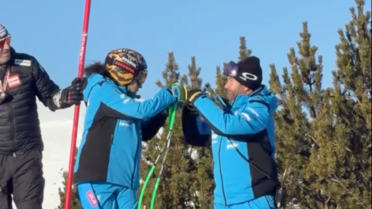 Federica Brignone a Soldeu, durante le prove