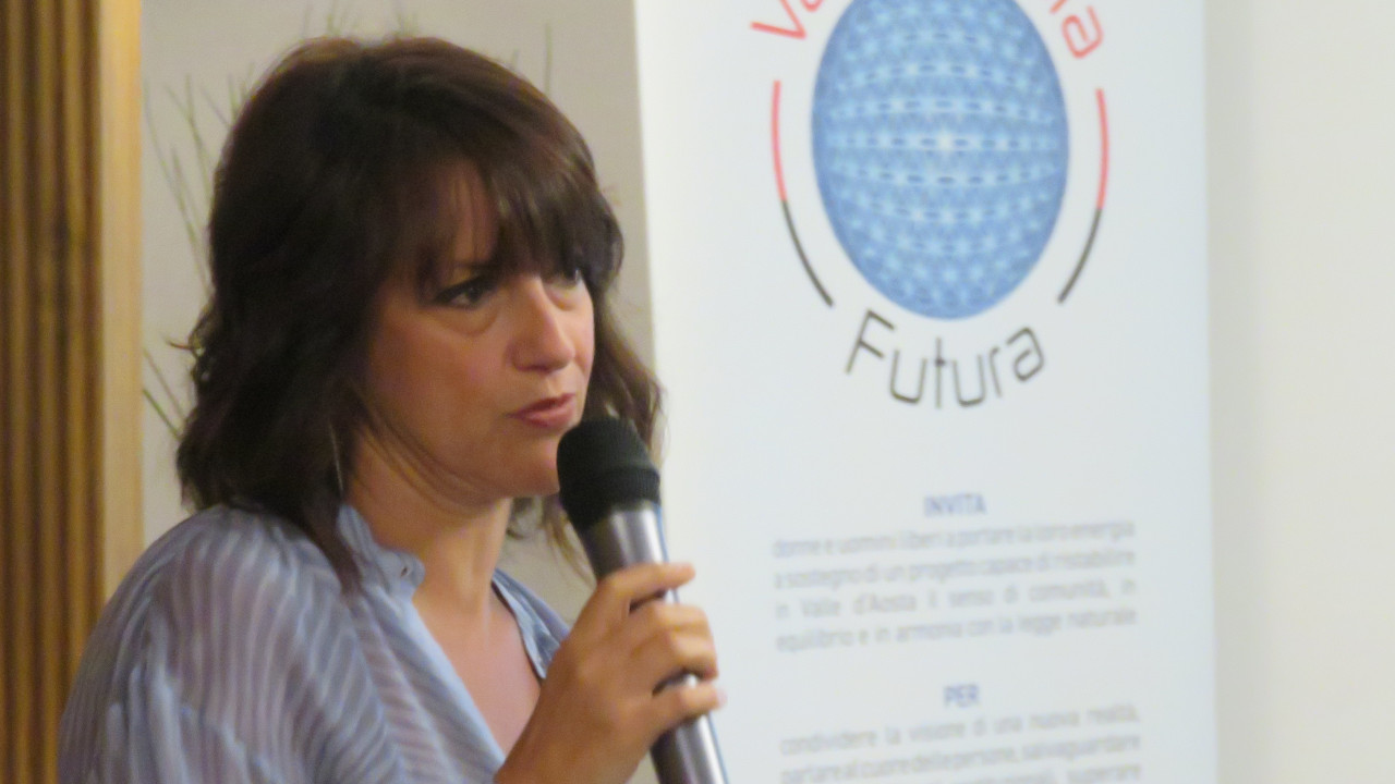 Manuela Careri, presidente di Valle d'Aosta Futura