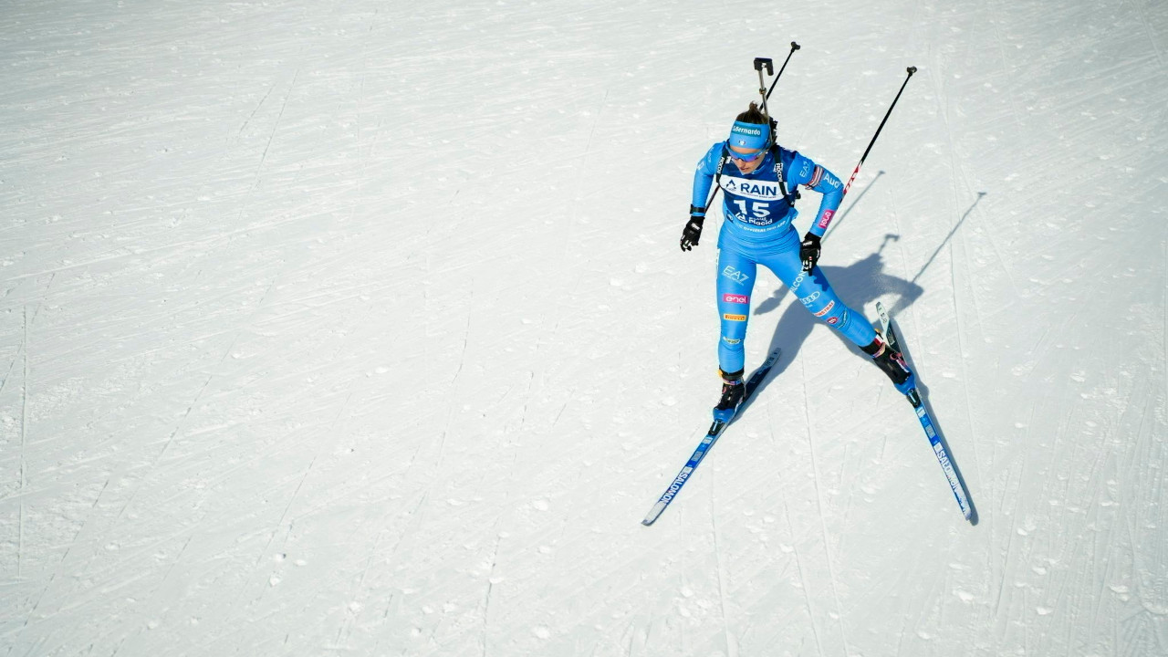 Samuela Comola in azione sulla neve di Lake Placid