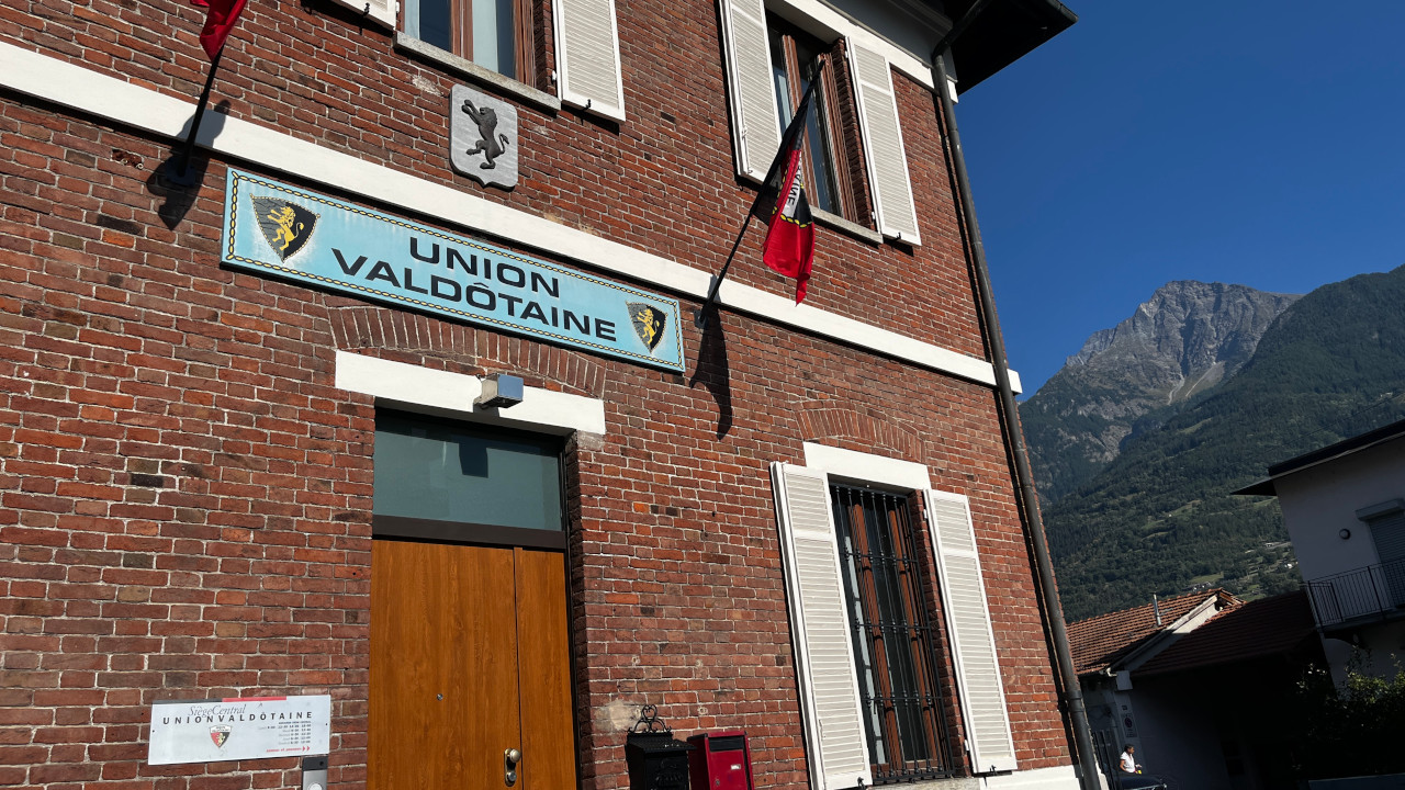 La sede dell'Union Valdôtaine