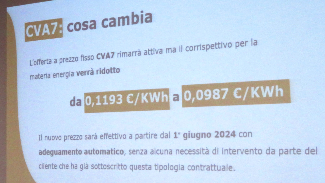 Il dettaglio della tariffa CVA7