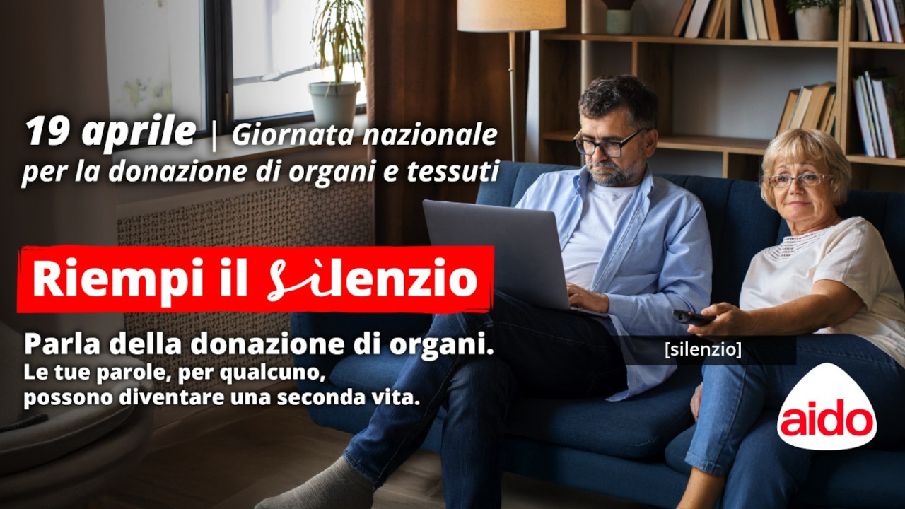 La campagna dell'Aido per la Giornata nazionale per la donazione di organi e tessuti
