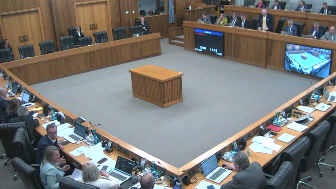 L'aula del Consiglio Valle senza i consiglieri di minoranza