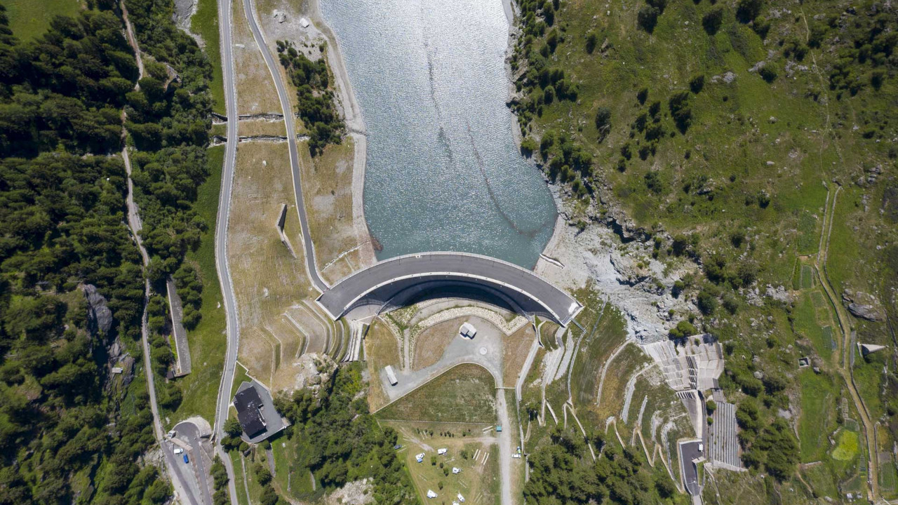 La diga del Beauregard in Valgrisenche