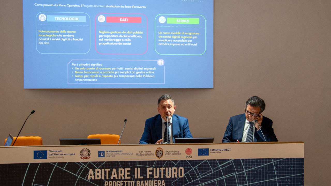 La presentazione del 'Progetto Bandiera' al Megamuseo di Aosta