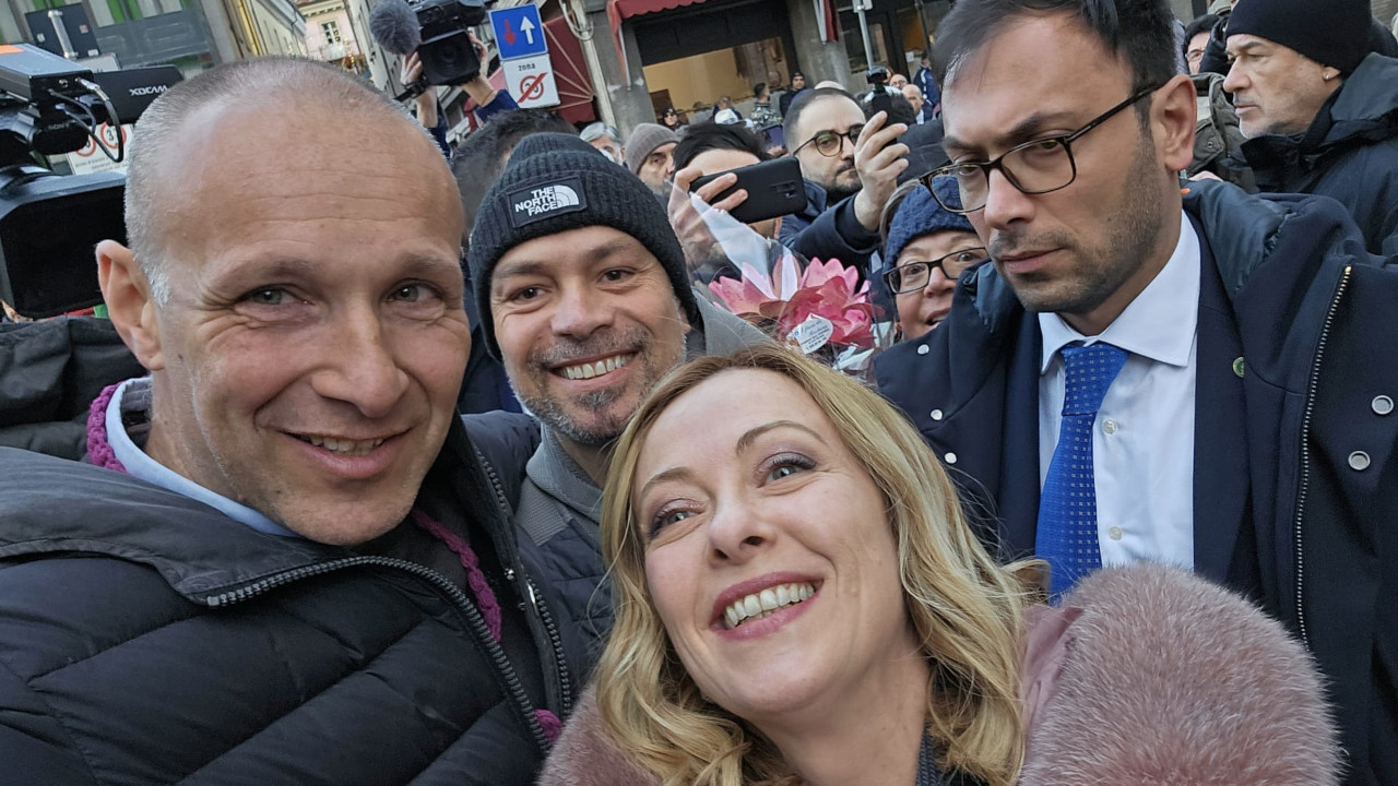 Walter Musso con la premier Giorgia Meloni