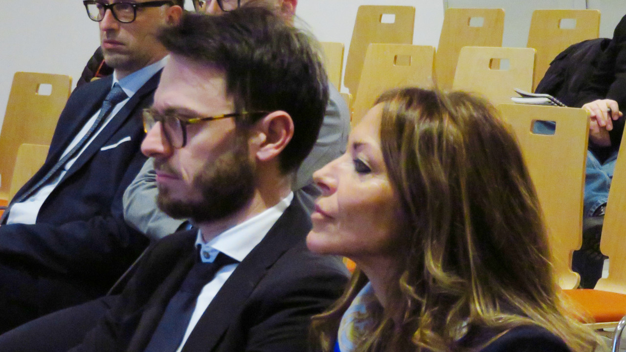 Il direttore di Aosta Factor Alessandro Gabriele e la presidente Sabrina Janin