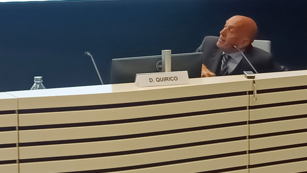 Domenico Quirico durante il suo intervento ad Aosta