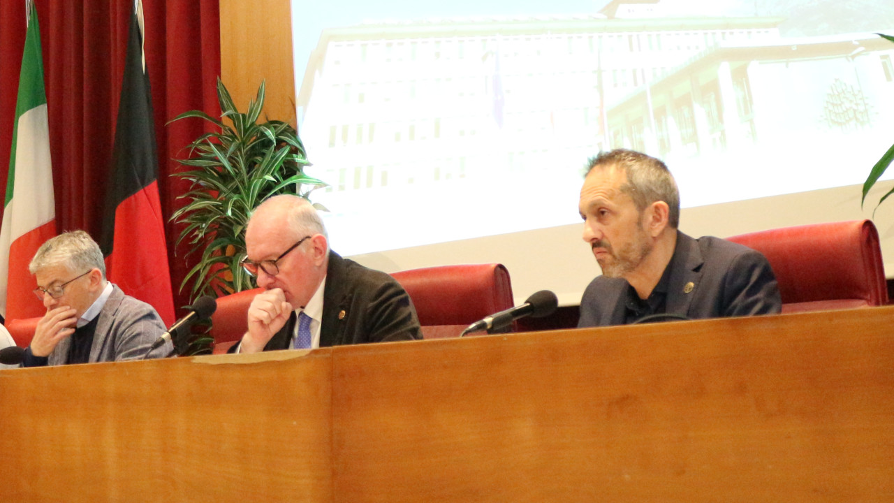 Jean-Pierre Guichardaz quando sedeva in Giunta con Renzo Testolin e Luigi Bertschy