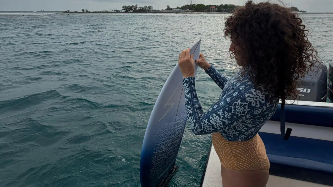 Federica Brignone durante la vacanza alle Maldive
