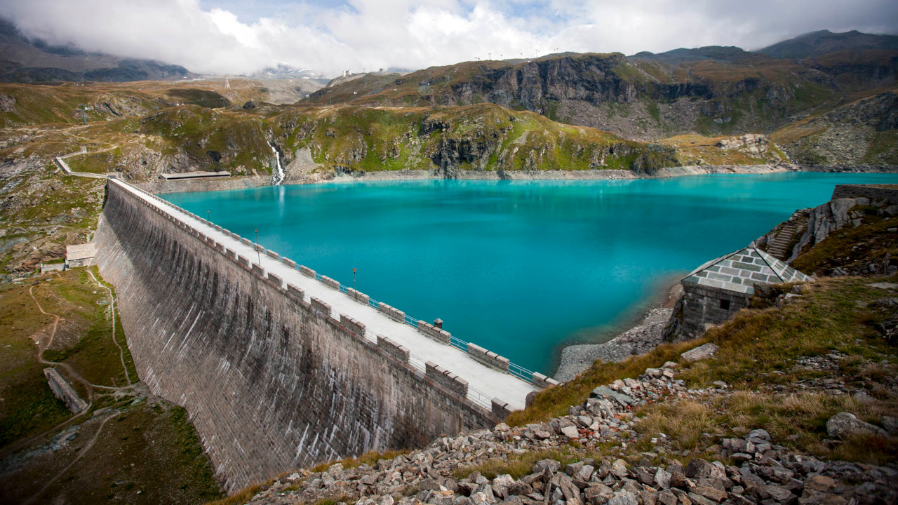 La diga del Goillet a Valtournenche