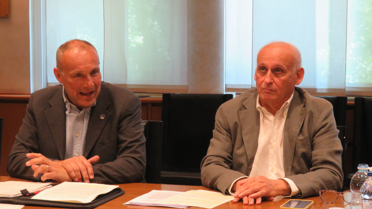 OSPEDALE "PARINI", IL RICORSO CONGELA IL CANTIERE E ACCENDE LO SCONTRO POLITICO 2 Walter Musso ed Alberto Zucchi, commissario e capogruppo in Consiglio Valle di Fratelli d'Italia