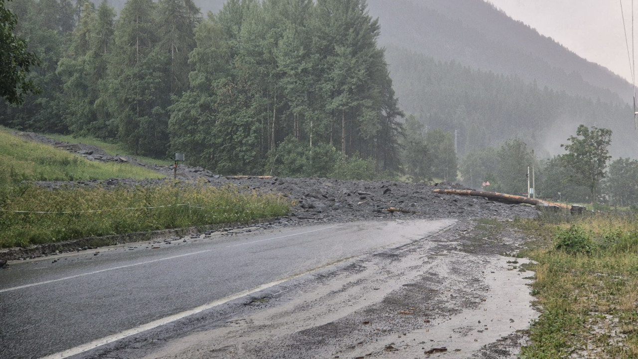 La strada regionale 24 bloccata