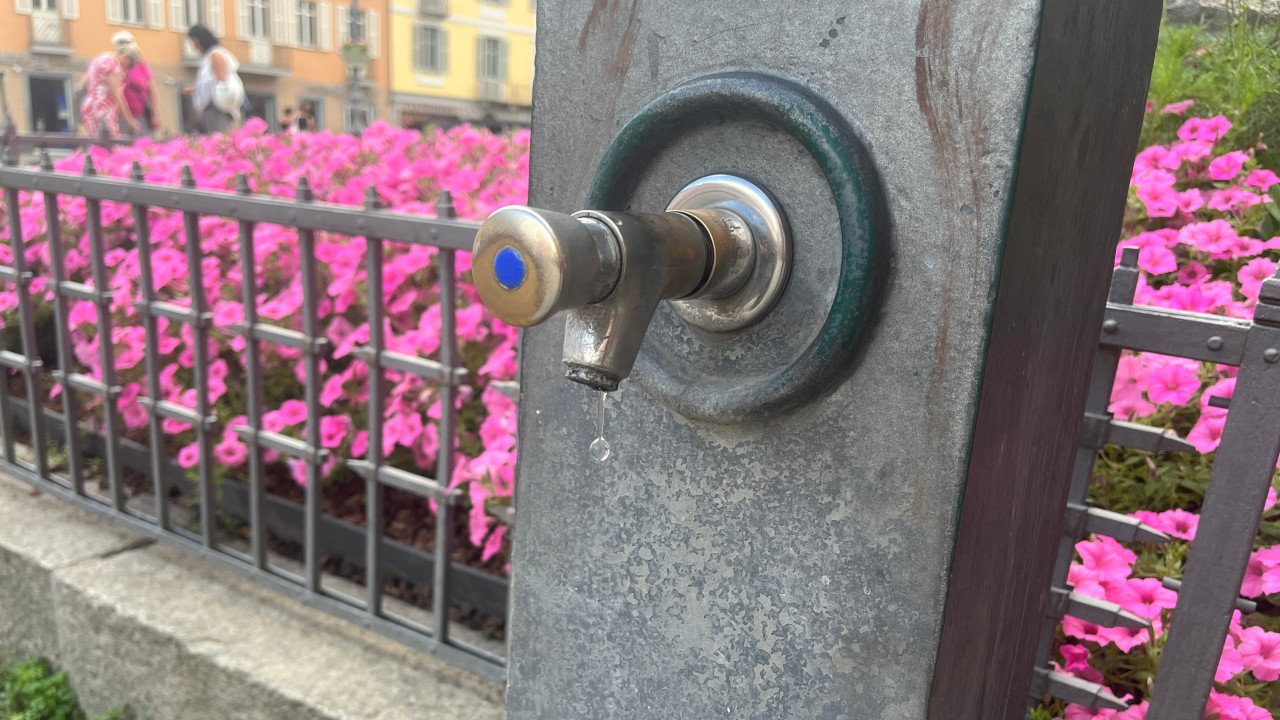 La fontanella di piazza Chanoux ad Aosta