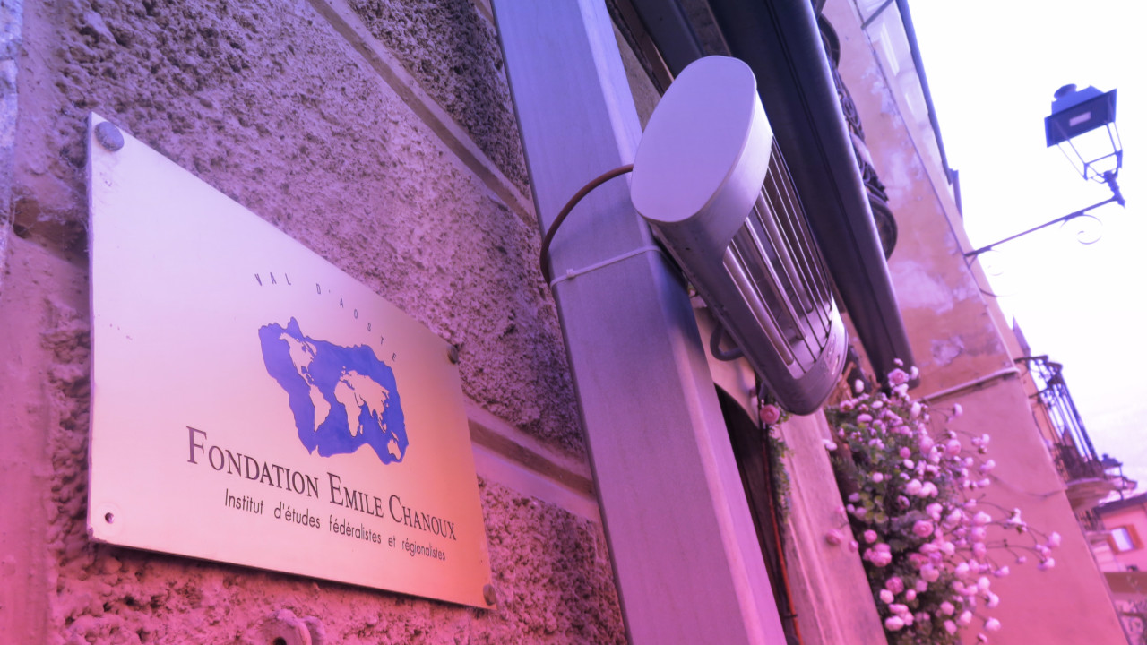 La targa della Fondation Chanoux