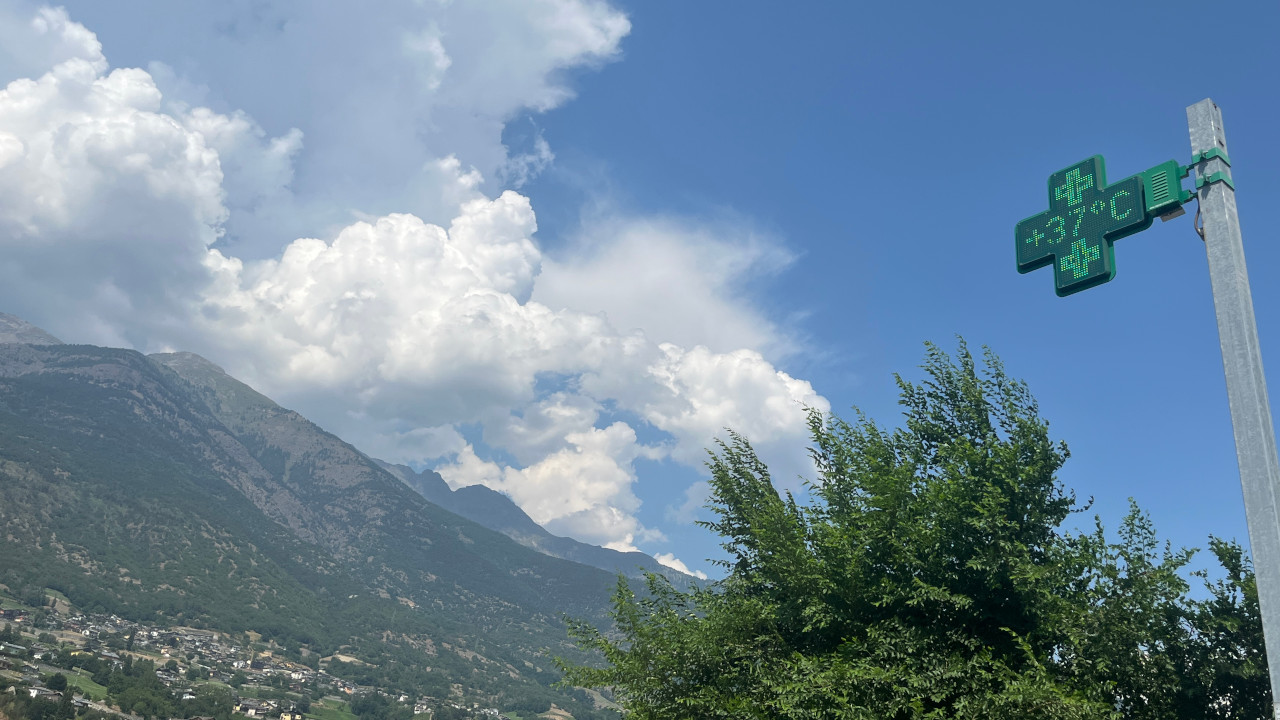 La temperatura rilevata a Saint-Christophe